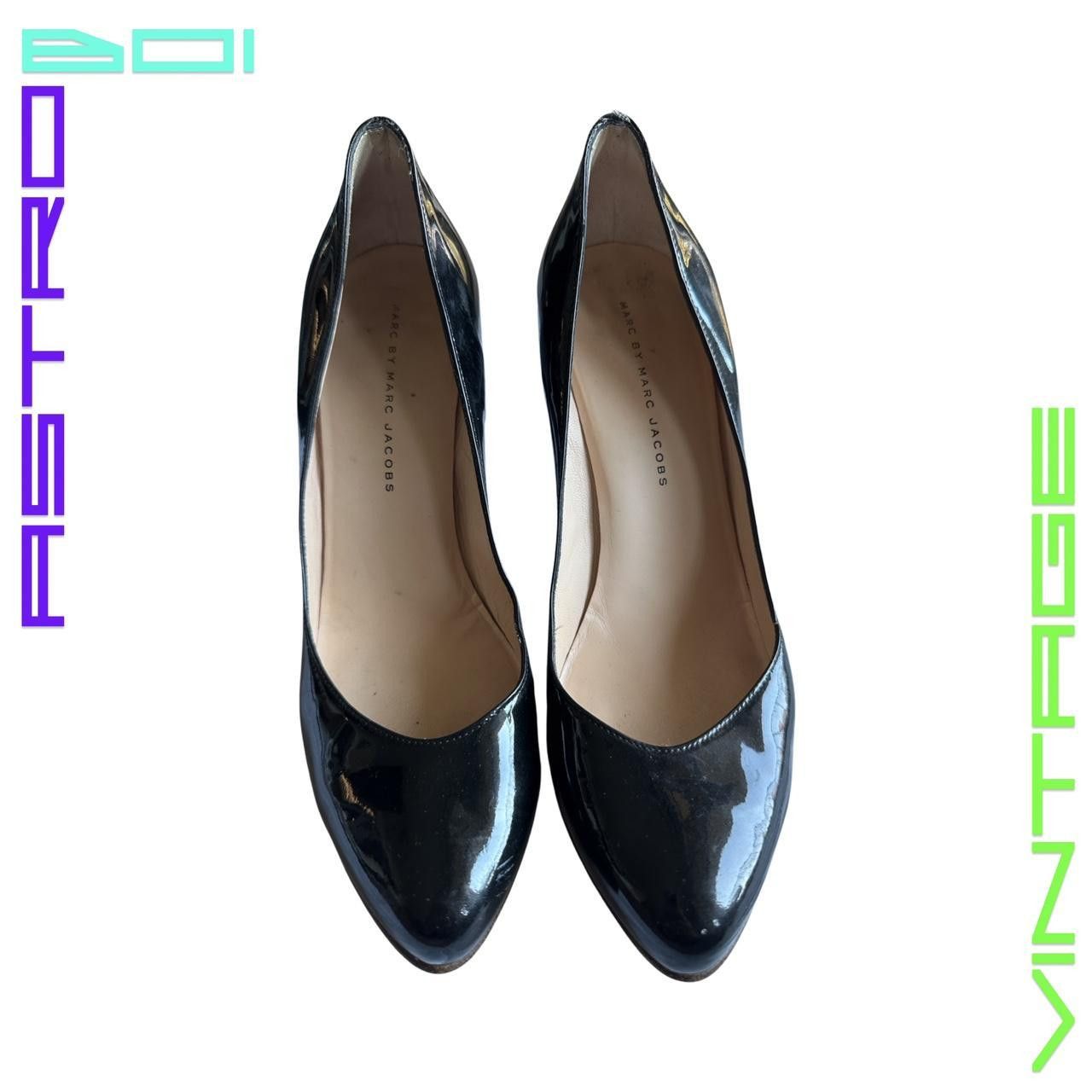 Marc by Marc Jacobs Marc By Marc Jacobs Black Patent Leather Heels - 8 US Size US 8 / IT 38 - 2 Thumbnail