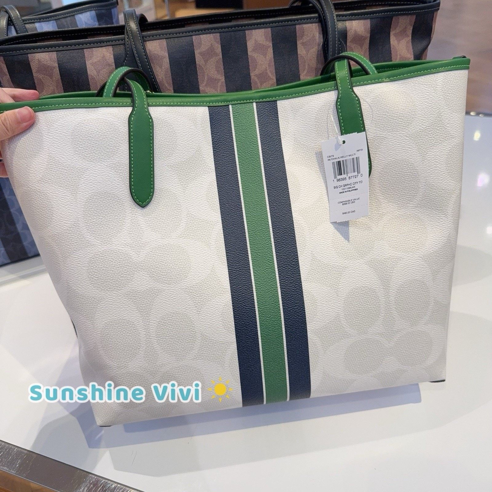 Coach NWT COACH City Tote Bag Signature Canvas Coach Graphic CBI79 Size ONE SIZE - 3 Thumbnail