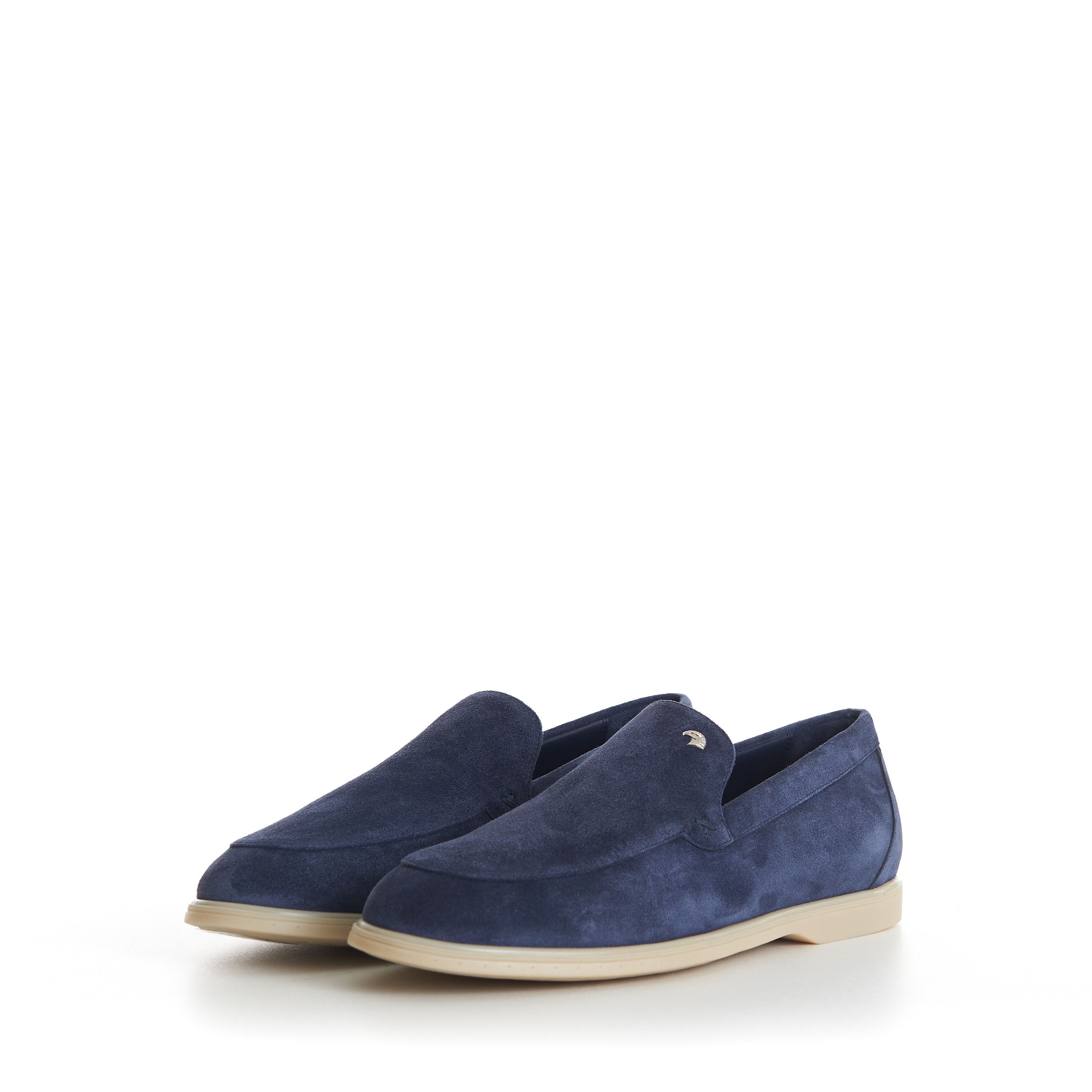 Stefano Ricci Blue Suede Slip-On Loafer - Eagle Head Application Size US 10.5 / EU 43-44 - 4 Thumbnail