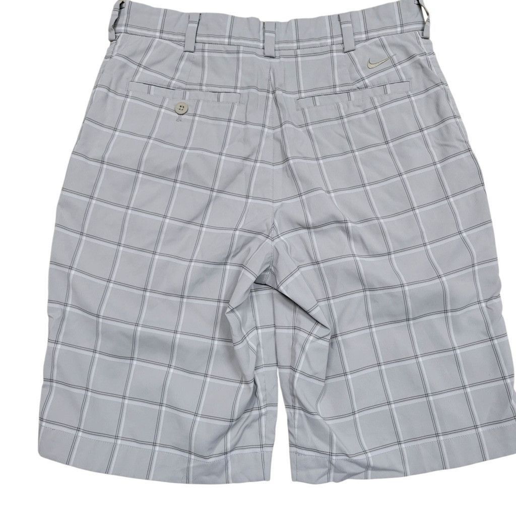 Nike NIKE Dri-Fit 11” Performance Gray White Plaid Golf Shorts 28 Size US 28 / EU 44 - 2 Thumbnail