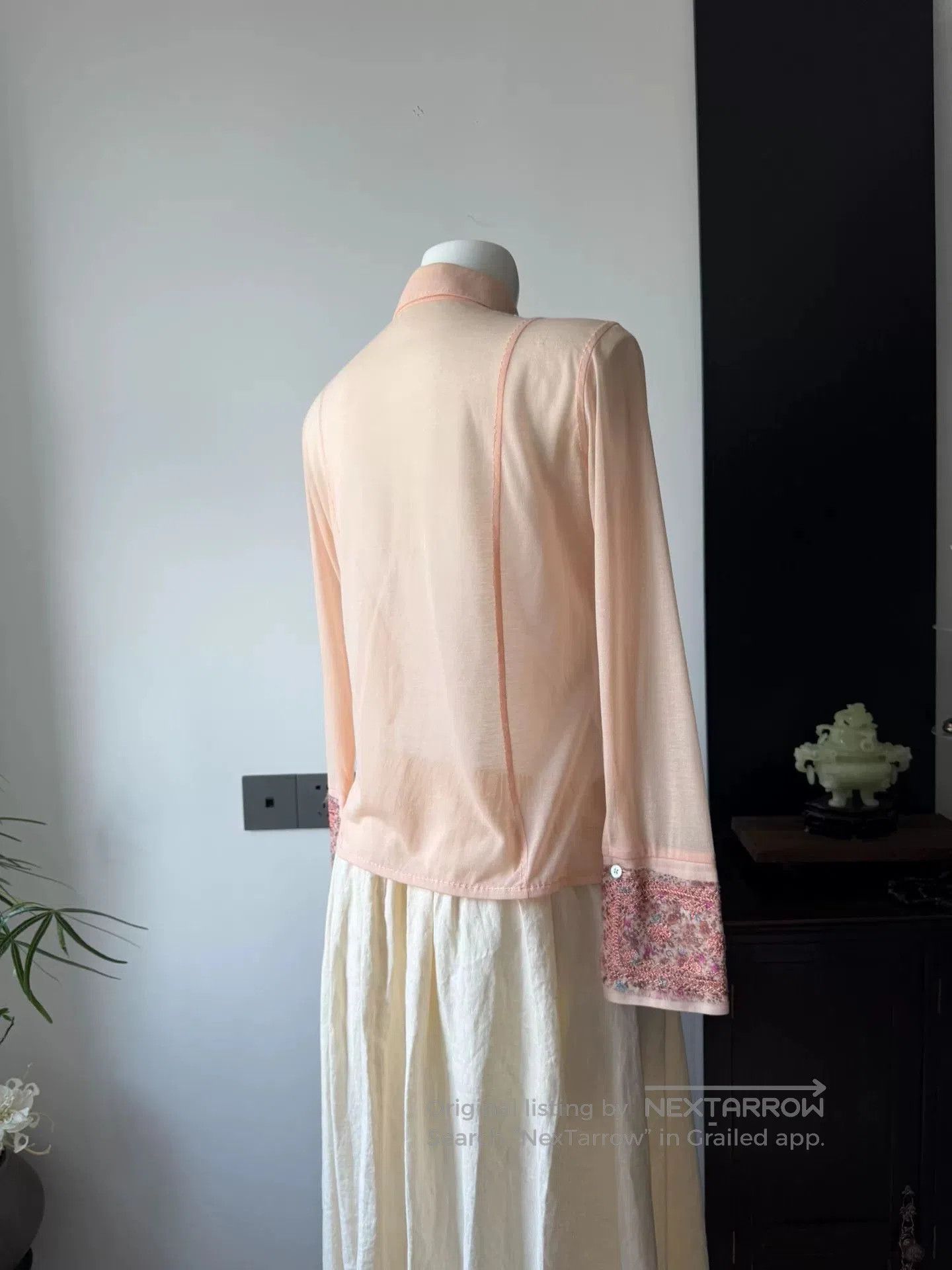 Other Ermanno Scervino Pink Embroidered Floral Shirt. Size M / US 6-8 / IT 42-44 - 6 Thumbnail