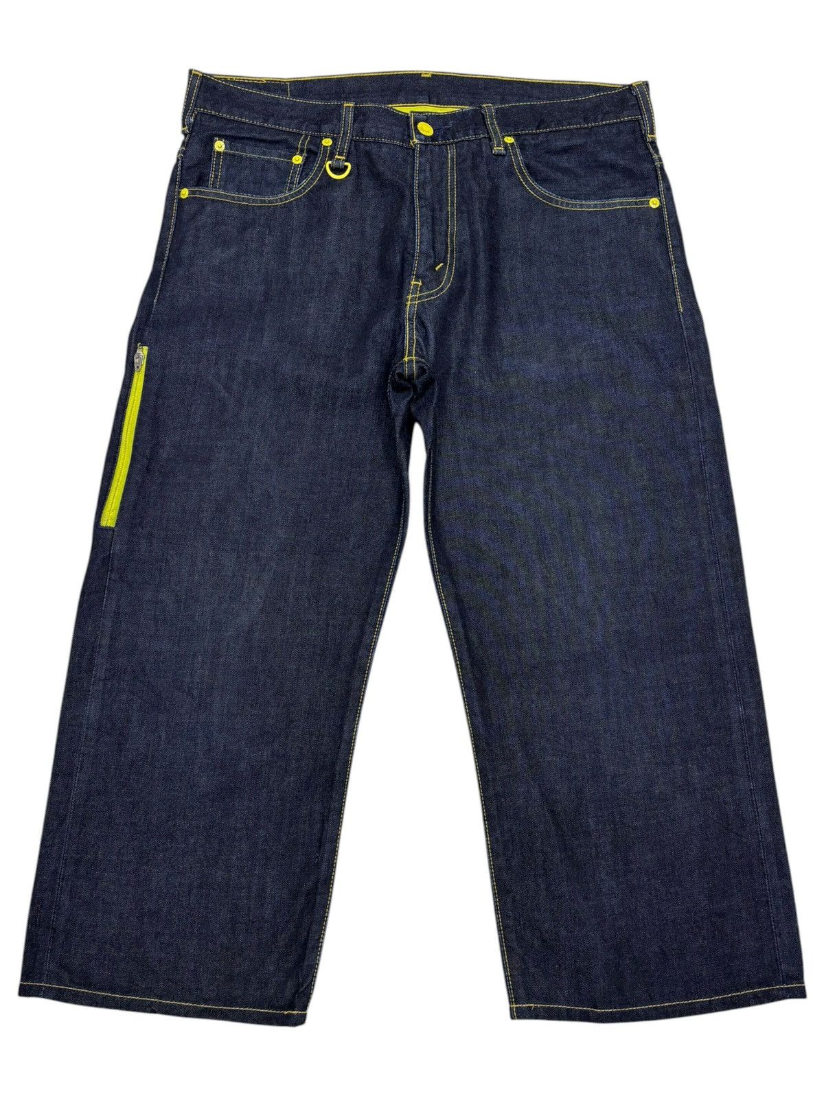 Fragment Design × Levi's 💛LEVIS TECHNICAL PACKABLE BAGGY DENIM JORTS Size US 35 - 7 Thumbnail