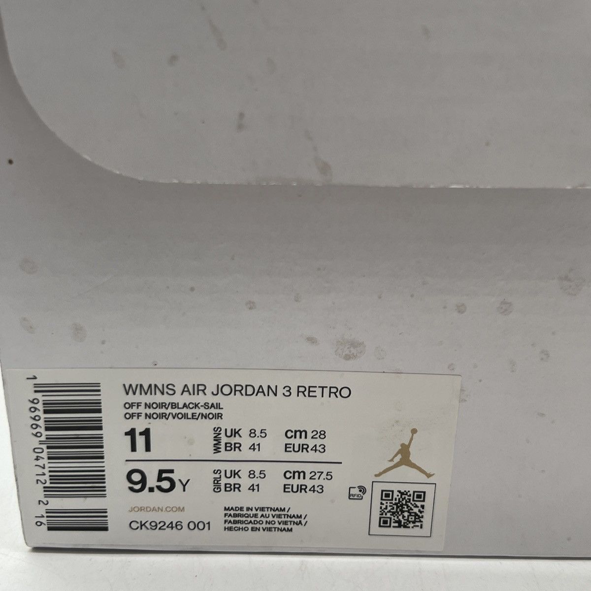 Jordan Brand Wmns air Jordan 3 off noir Size US 11 / IT 41 - 6 Thumbnail