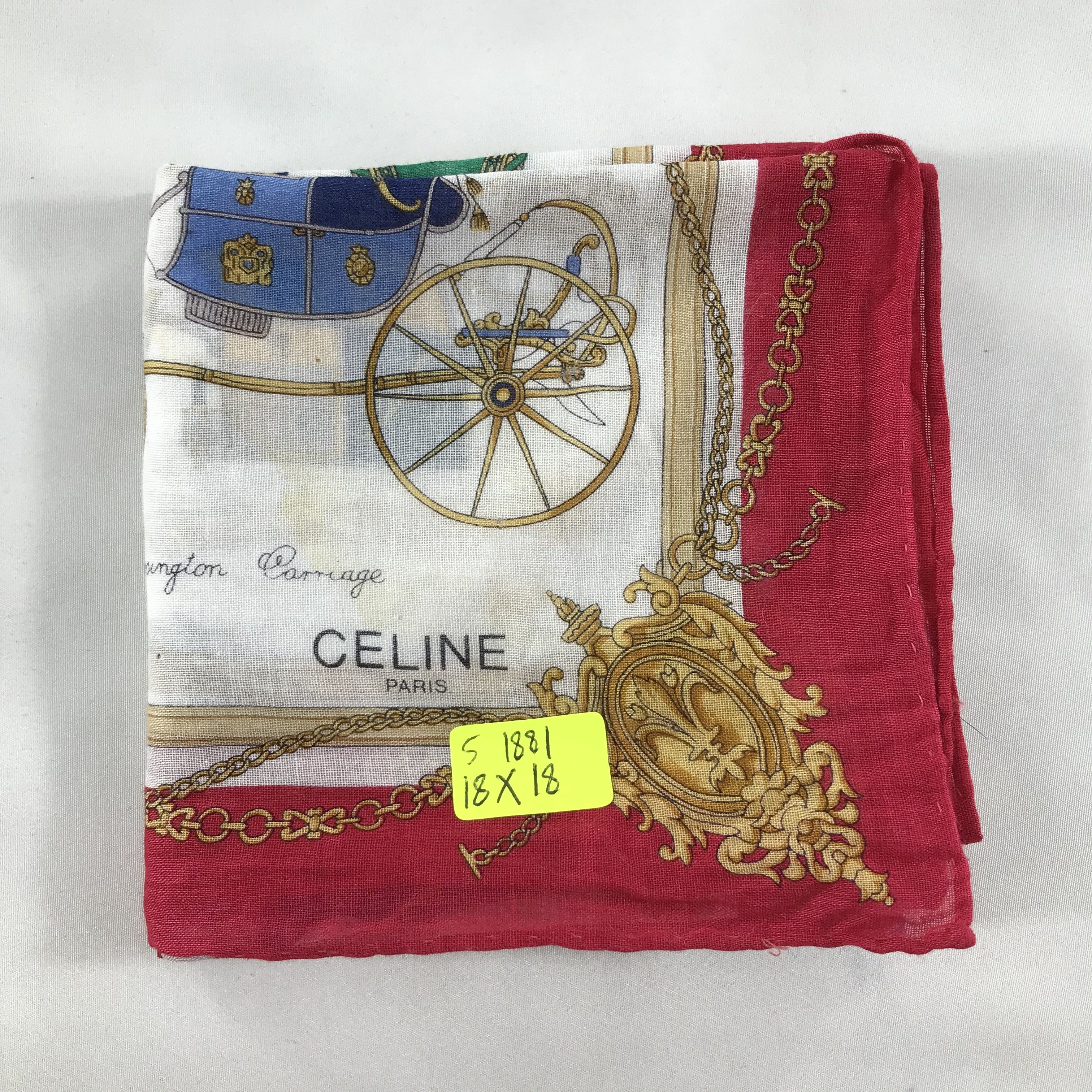 Celine × Vintage Celine Bandana / Handkerchief / Neckerchief - S1881 Size ONE SIZE - 9 Thumbnail