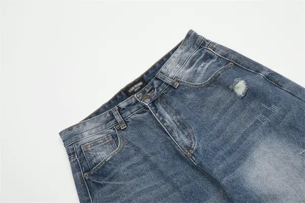 Japanese Brand Aya Men's American loose straight washed distressed jeans Size US 32 / EU 48 - 4 Thumbnail