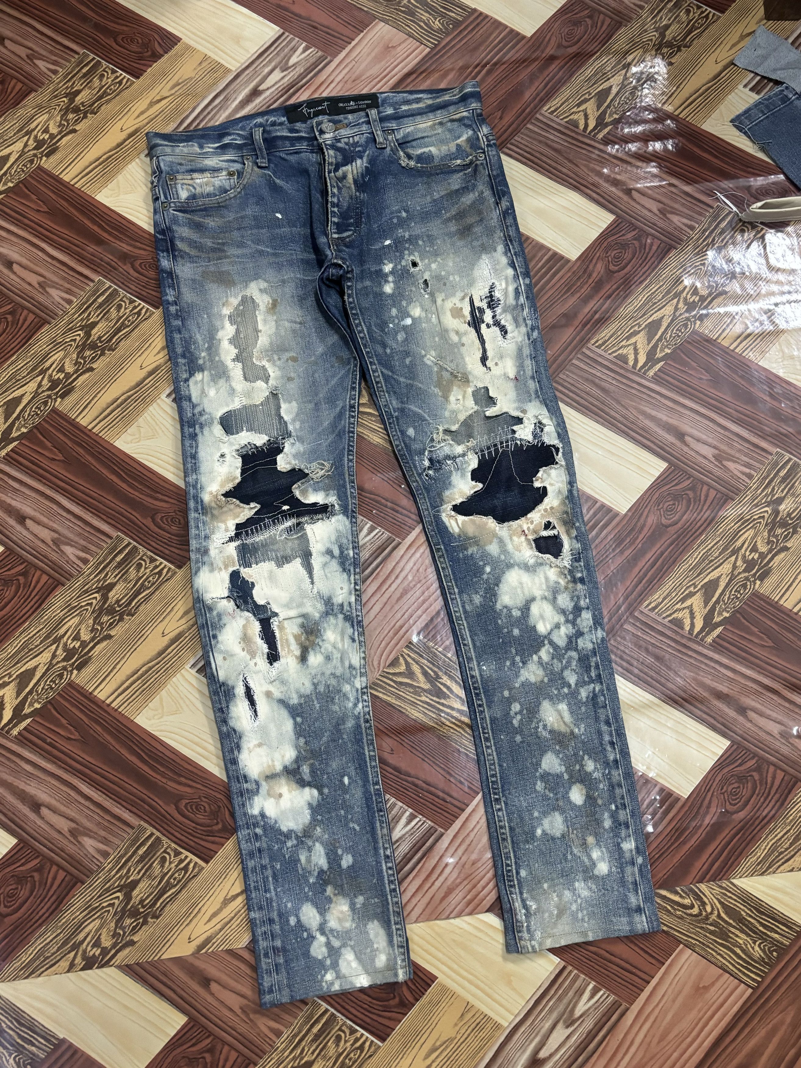 Fagassent Toshiki Aoki FAGASSENT TOSHIKI AOKI BLEACH DESTROYED DENIM JEANS Size US 32 / EU 48 - 5 Thumbnail