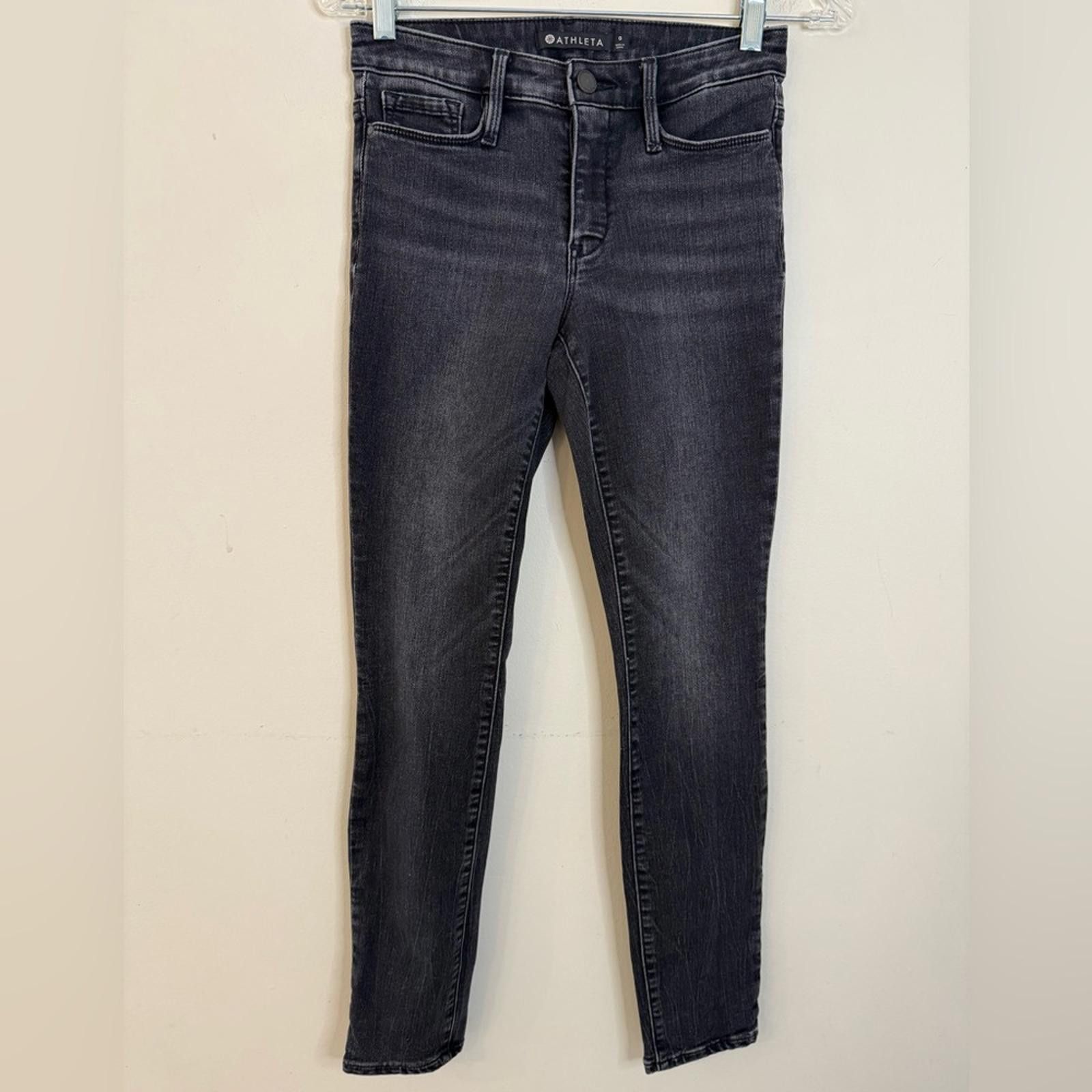 Other Athleta burnout black distressed skinny jeans SZ 0 Size 25" / US 0 / IT 36 - 1 Thumbnail