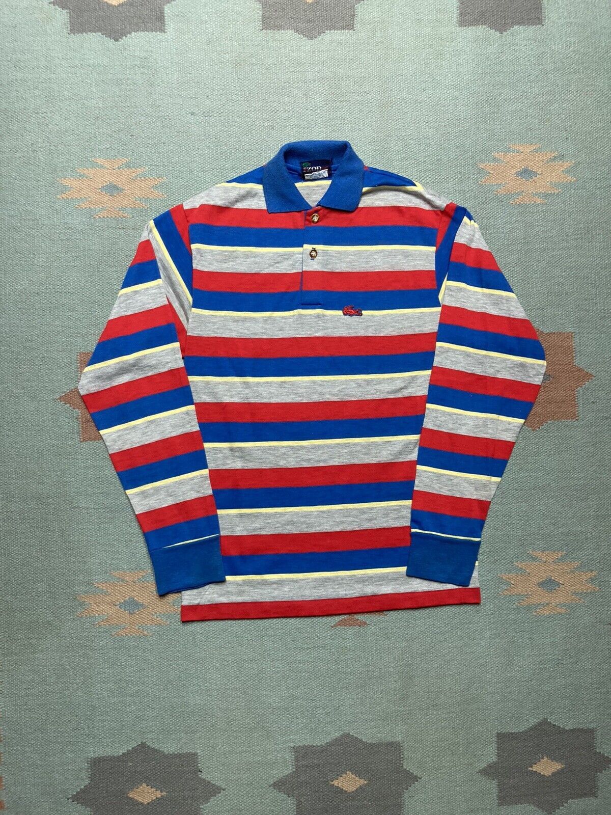 Izod × Vintage VTG iZod lacoste striped polo shirt thin soft size 20 Size S / US 4 / IT 40 - 1 Thumbnail