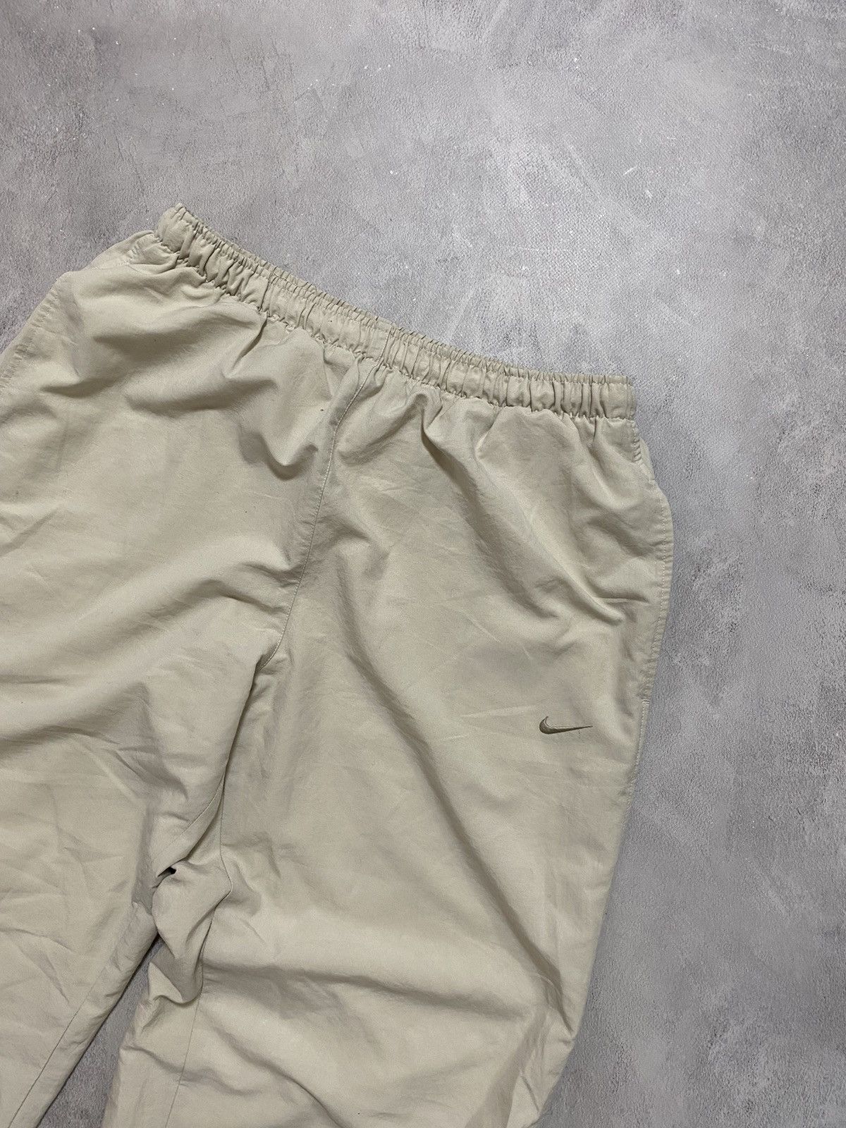 Nike × Vintage Vintage Track Pants Nike Cream Swoosh Baggy Size M Size US 36 / EU 52 - 4 Thumbnail