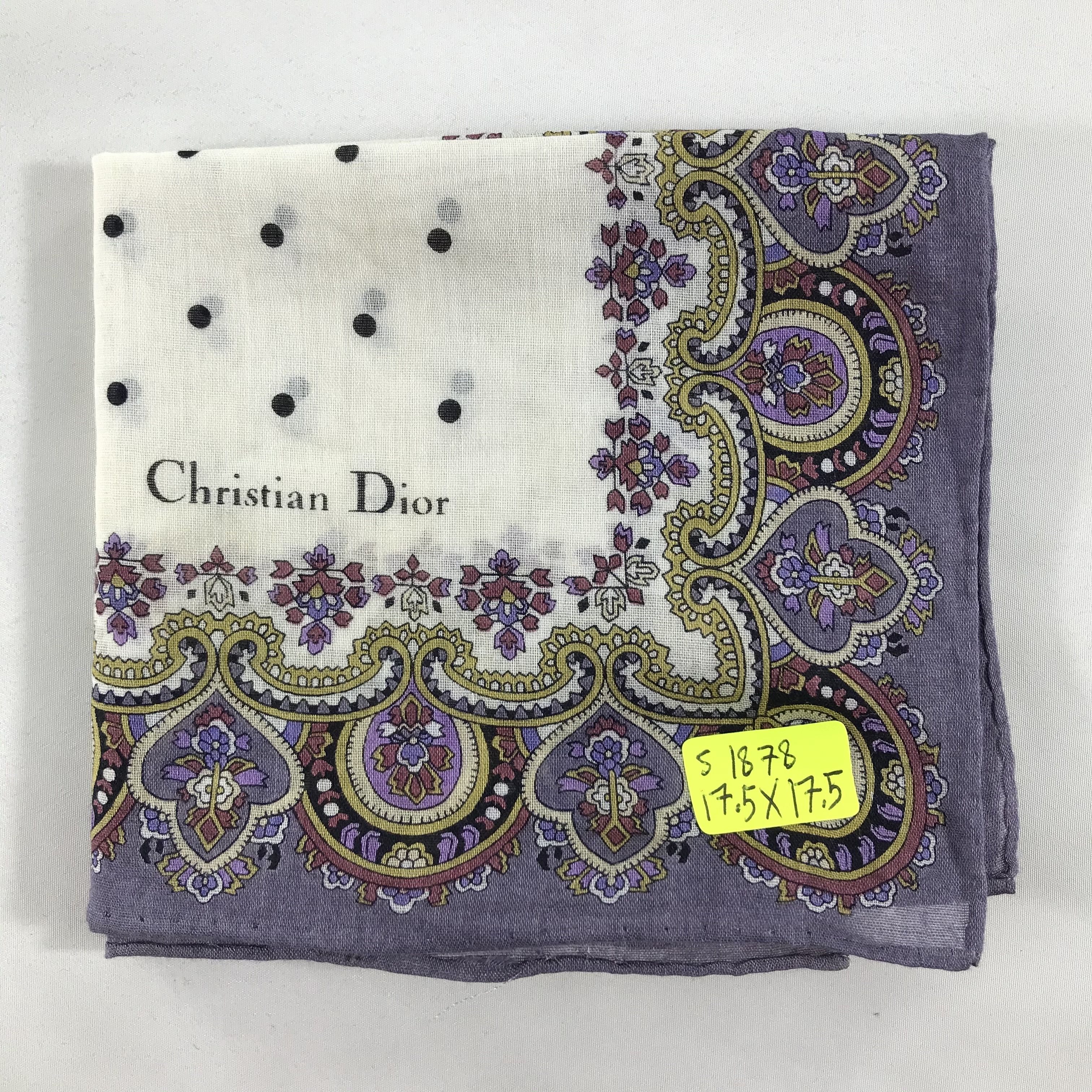 Vintage Christian Dior Bandana / Handkerchief / Neckerchief - S1878 Size ONE SIZE - 5 Thumbnail