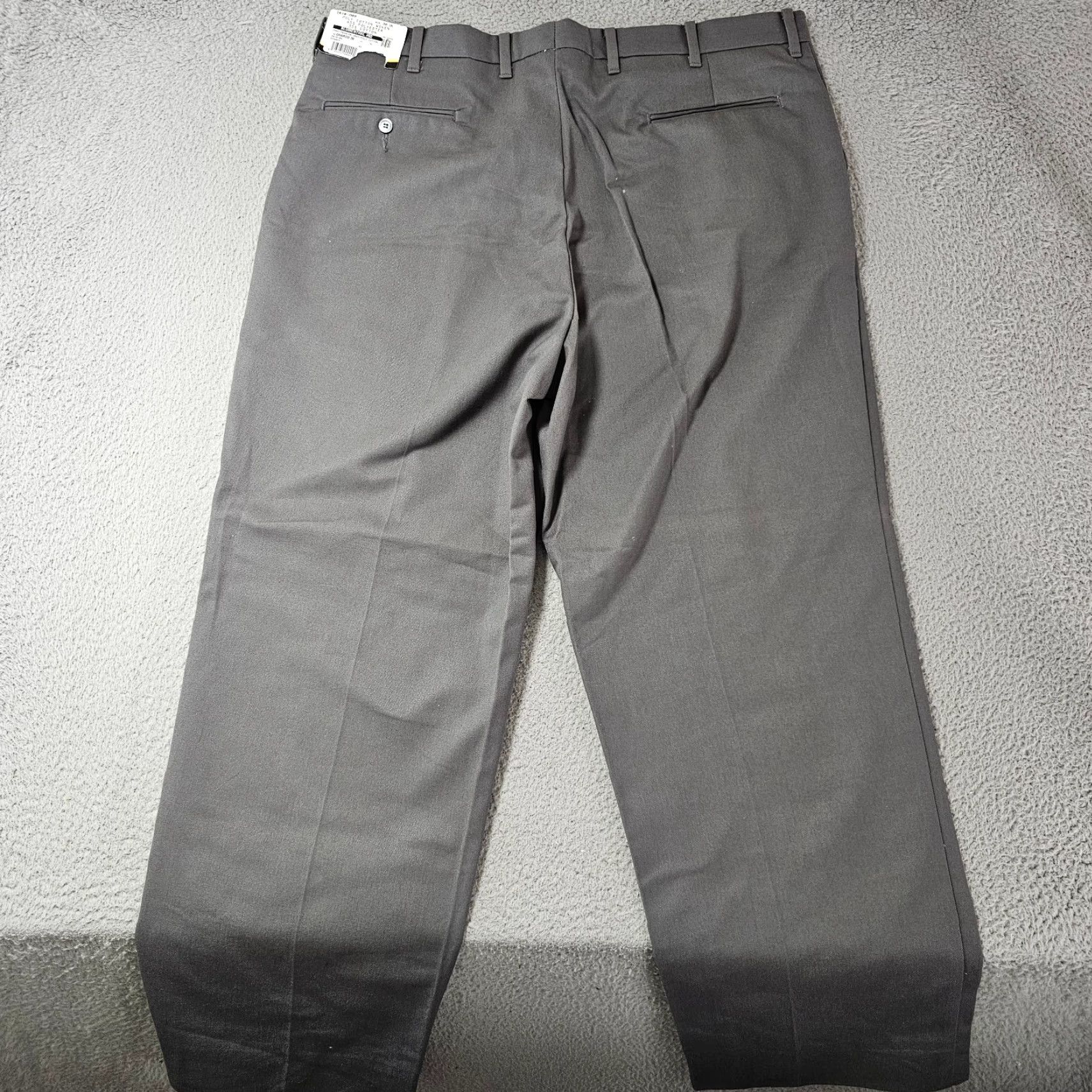 Vintage Edwards Mens Dress Pants 38x27 Gray Classic Fit Pleated Cotton Polyester Woven Size US 38 / EU 54 - 6 Thumbnail
