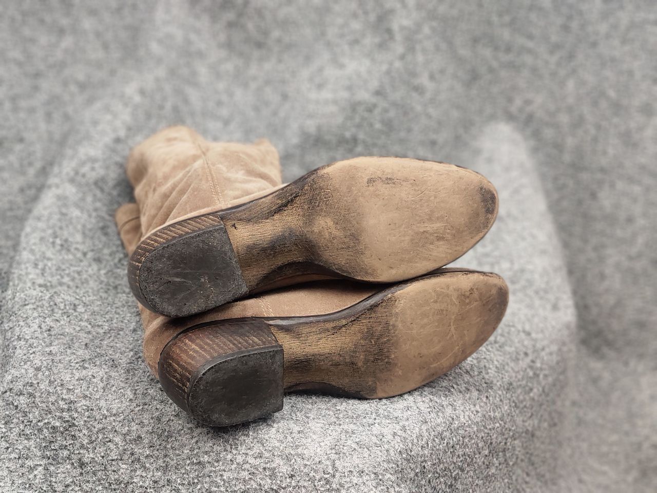 Diesel Vintage Diesel Beige Logo Suede Leather Cowboy Biker Boots Size US 10 / IT 40 - 14 Thumbnail