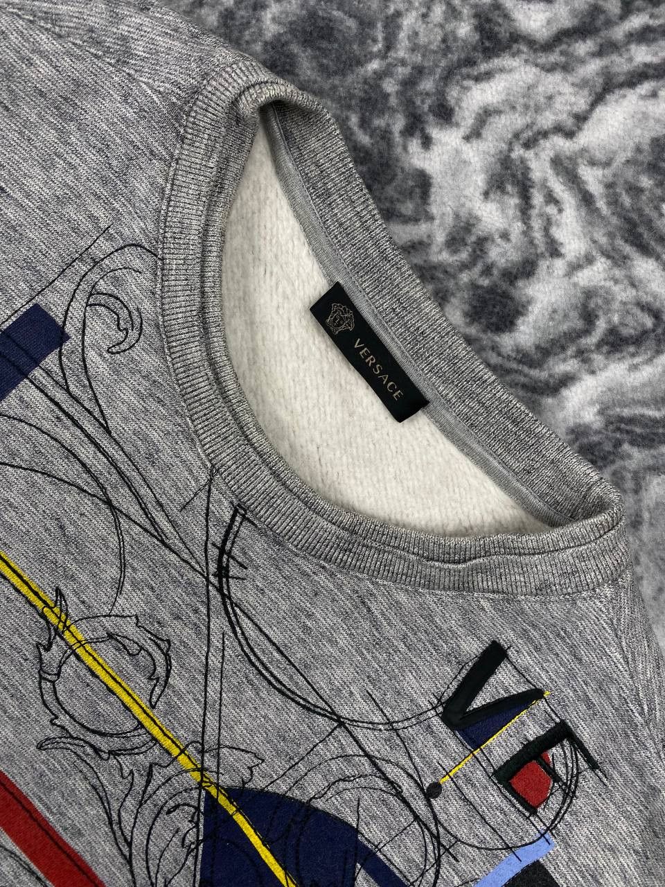 Versace Versace Sweatshirt Big Logo Men Size S Gray Size US S / EU 44-46 / 1 - 6 Thumbnail