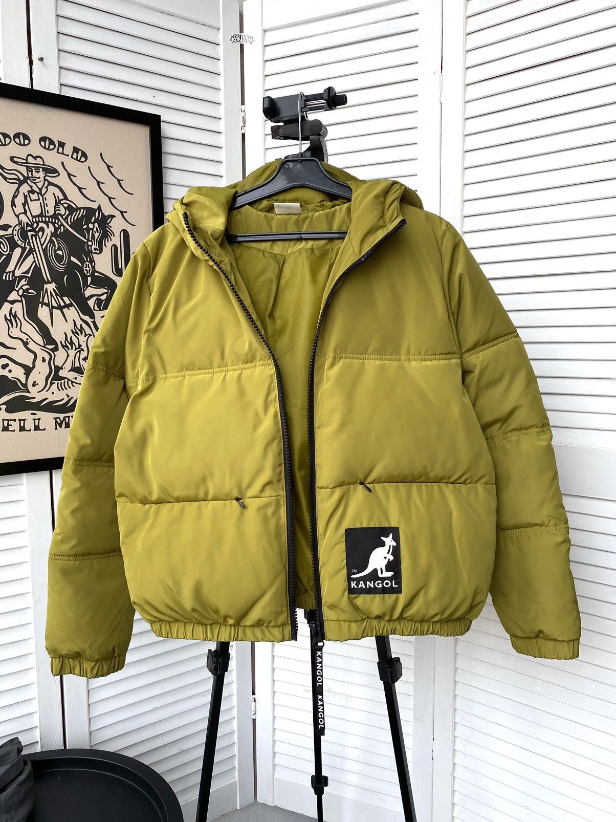 H&M × Kangol Kangol X H&M Green Puffer Cropped Jacket Size S / US 4 / IT 40 - 4 Thumbnail