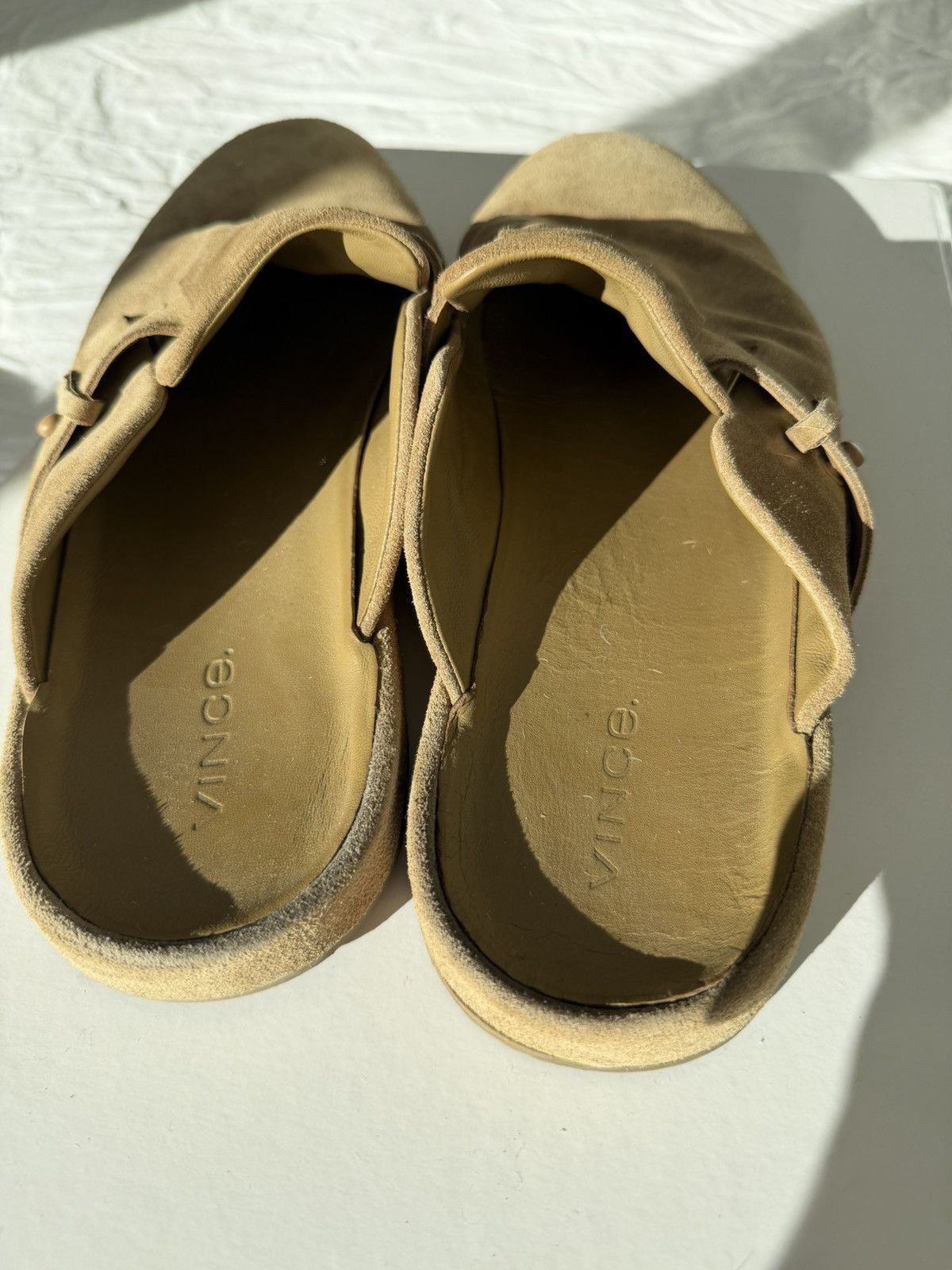 Vince Vince Beige Suede Slides Size 12 Size US 12 / EU 45 - 4 Thumbnail