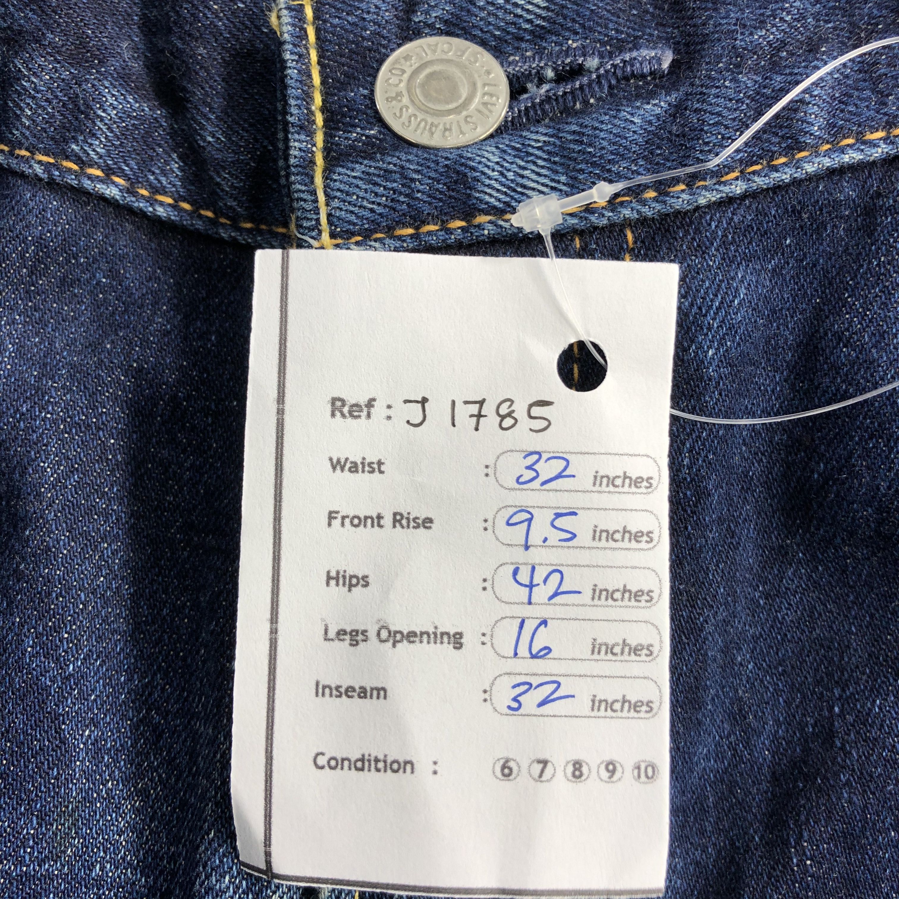 Levi's Vintage 90s Blue Wash Levis 502 Jeans-J1785 Size US 32 / EU 48 - 9 Thumbnail