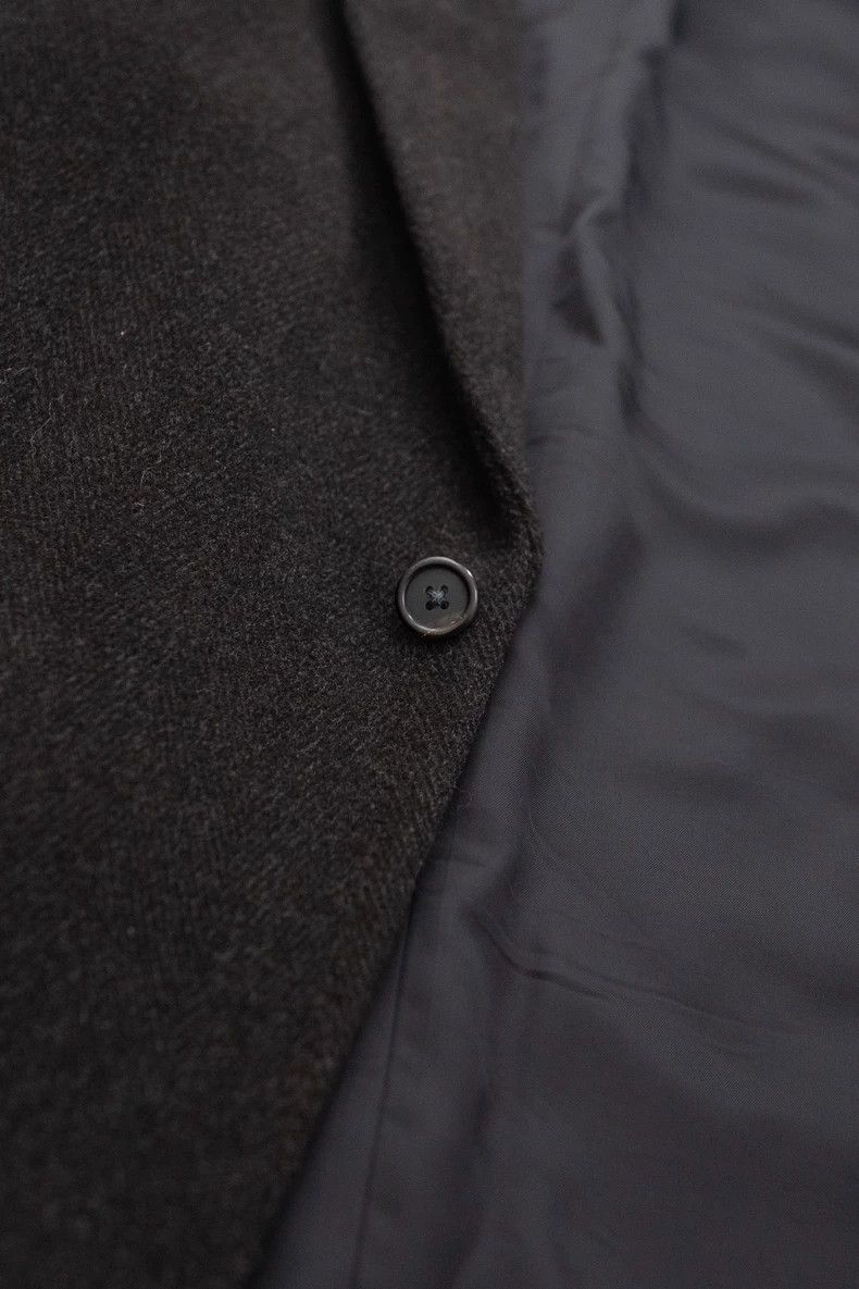 Yohji Yamamoto Yohji Yamamoto size m 80s Wide-shouldered one-button wool s Size 36R - 7 Thumbnail