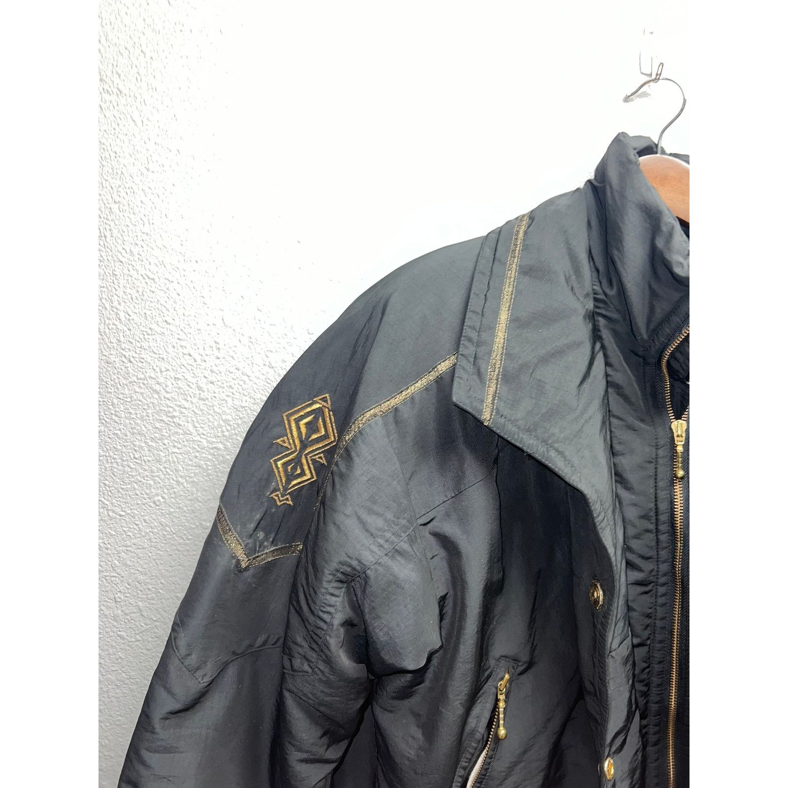 Fera Fera Skiwear Jacket Women's 10 Black Gold Ski Skiing Coat 10 Size L / US 10 / IT 46 - 2 Thumbnail