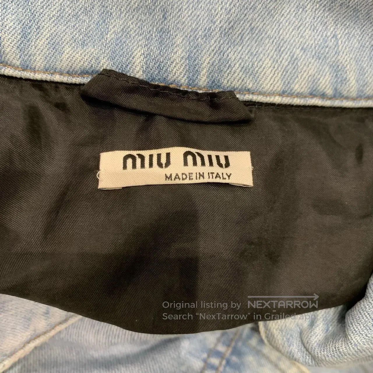 Miu Miu Miu Miu Cropped Denim Jacket. Size S / US 4 / IT 40 - 4 Thumbnail