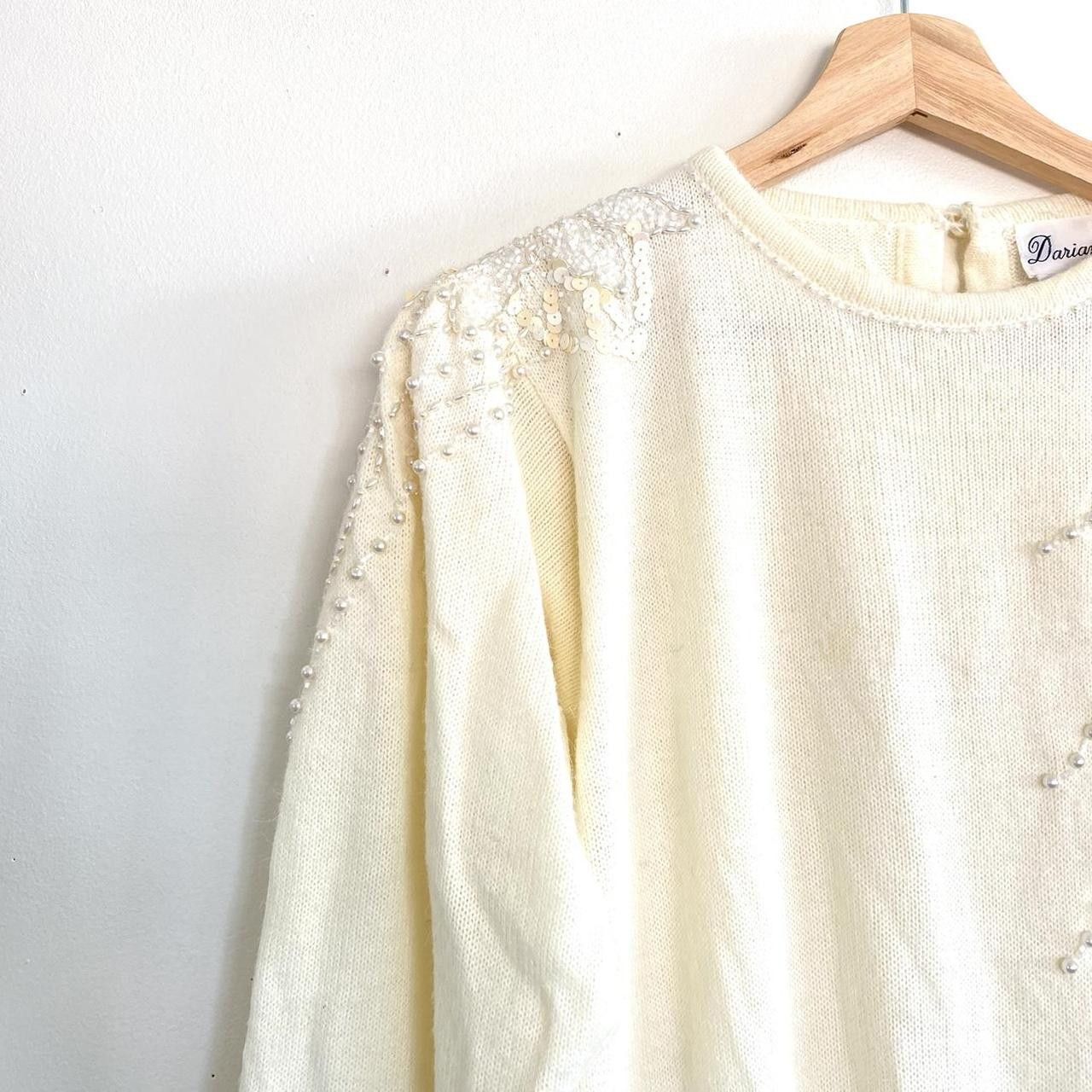 Vintage DARIAN CREAM BEADED SWEATER DRESS WOMENS SIZE MEDIUM VINTAGE Size M / US 6-8 / IT 42-44 - 5 Thumbnail