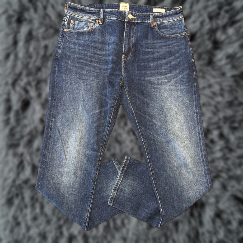 Vintage Flint & Tinder Slim Fit Jeans 36x32 Straight Leg Medium Wash Blue Denim Jeans - Men Size US 36 / EU 52 - 1 Thumbnail