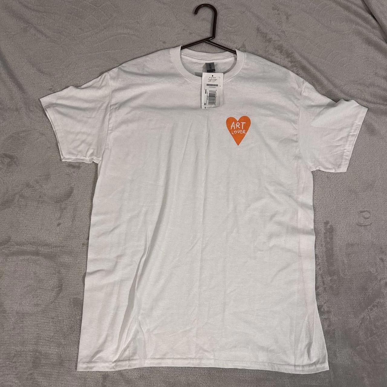 Designer Men's White and Orange Tshirt Size US M / EU 48-50 / 2 - 1 Thumbnail