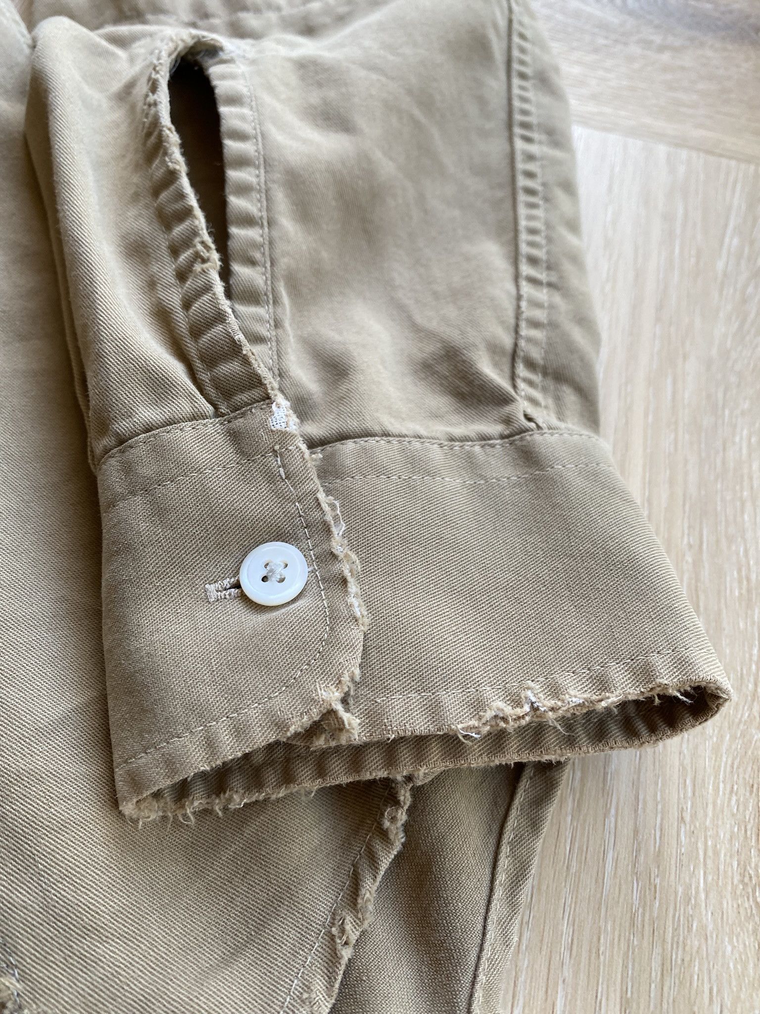 Kapital Repair Work Shirt - Khaki Twill Size US M / EU 48-50 / 2 - 14 Thumbnail