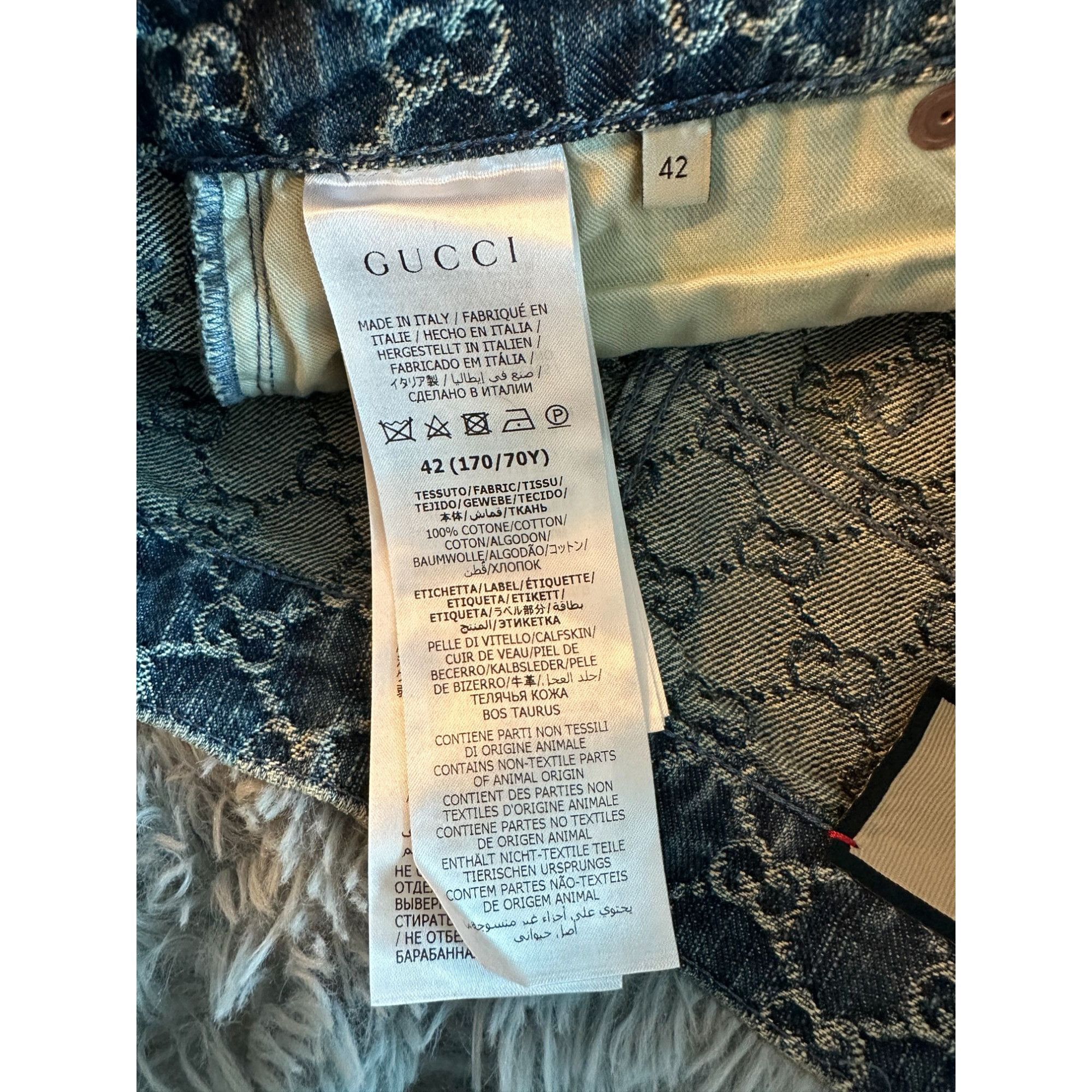 Gucci Gucci monogram denim mid skirt size 42 Size M / US 6-8 / IT 42-44 - 5 Thumbnail