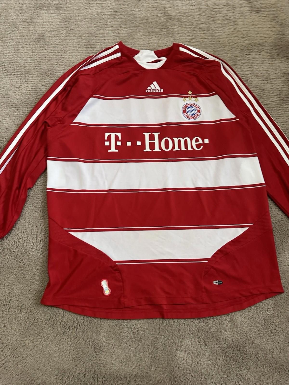 Adidas BAYERN MUNICH 2008 2009 L/SHOME FOOTBALL SHIRT SOCCER JERSEY Size US XL / EU 56 / 4 - 3 Thumbnail