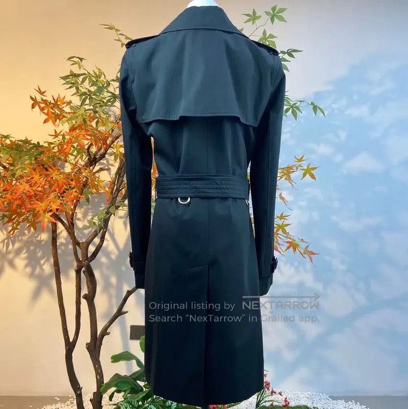 Burberry Burberry Black Cotton Women's Trench Coat. Size M / US 6-8 / IT 42-44 - 2 Thumbnail