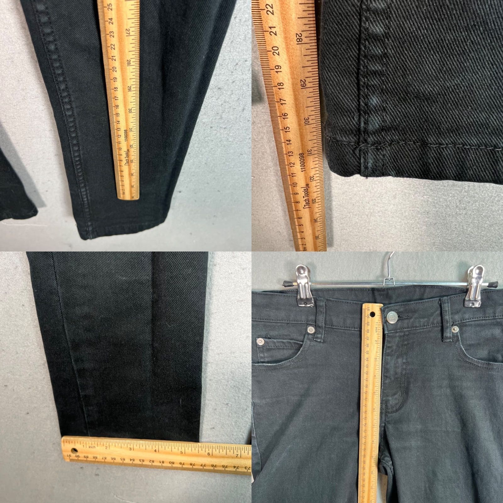 Cheap Monday VINTAGE Cheap Monday Womens Skinny Jeans Size 29 x 32 Black Denim Stretch Casual Size 29" - 8 Thumbnail