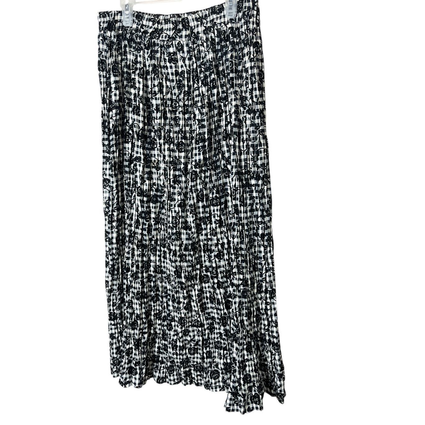 Coldwater Creek Vintage Coldwater Creek Black Cream Houndstooth Floral Print Size 34" / US 12 / IT 48 - 6 Thumbnail