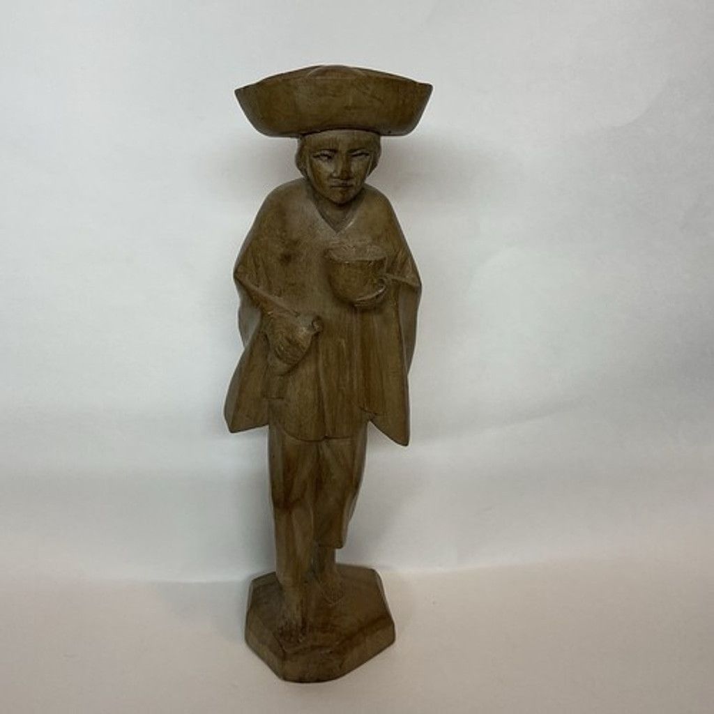 The Unbranded Brand VTG Hand Carved Wood Folk Art Man Colonial Figure 11.6" Size ONE SIZE - 17 Thumbnail