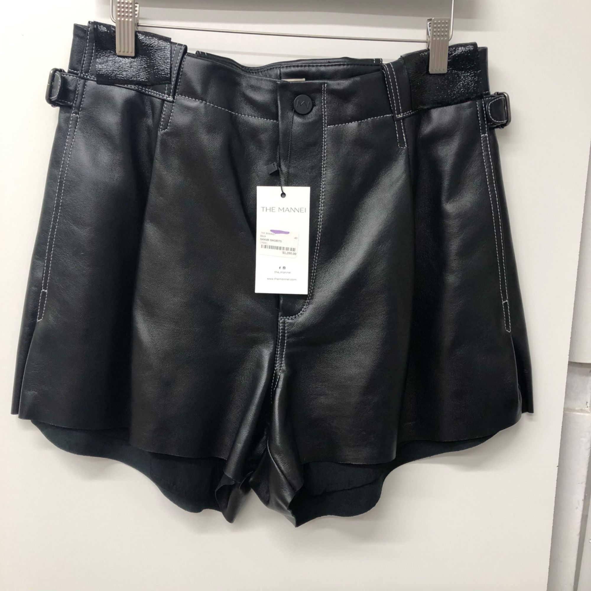 Other Black Leather Shorts - The Mannei -SAKIB -EU 40 / USA Size 1 Size 32" / US 10 / IT 46 - 21 Thumbnail