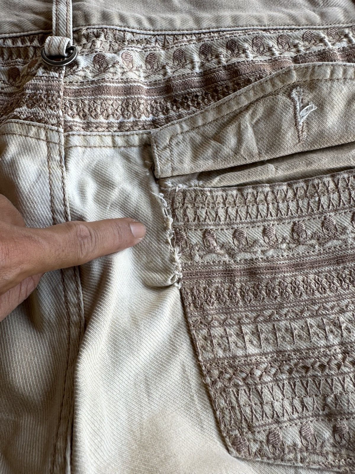 semanticdesign HEAT🔥🔥Vintage SEMATIC DESIGN Jeans Skulls Embroidery Pants Size US 33 - 13 Thumbnail
