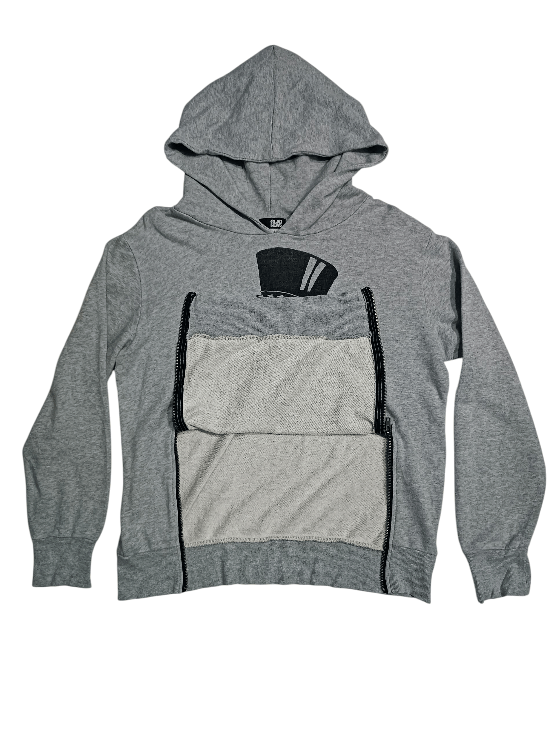 Hysteric Glamour × Japanese Brand × Le Grande Bleu (L.G.B.) Glad News Skull Head Sweater Hoodie Size US L / EU 52-54 / 3 - 4 Thumbnail
