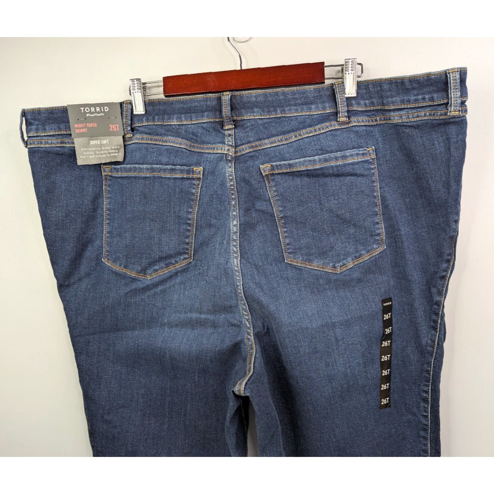 Torrid Torrid Jeans Slim 5-Pocket Denim High Rise Dark Wash Women Size 26 Tall Blue Skinny Stretch NWT Size 26" / US 2 / IT 38 - 5 Thumbnail