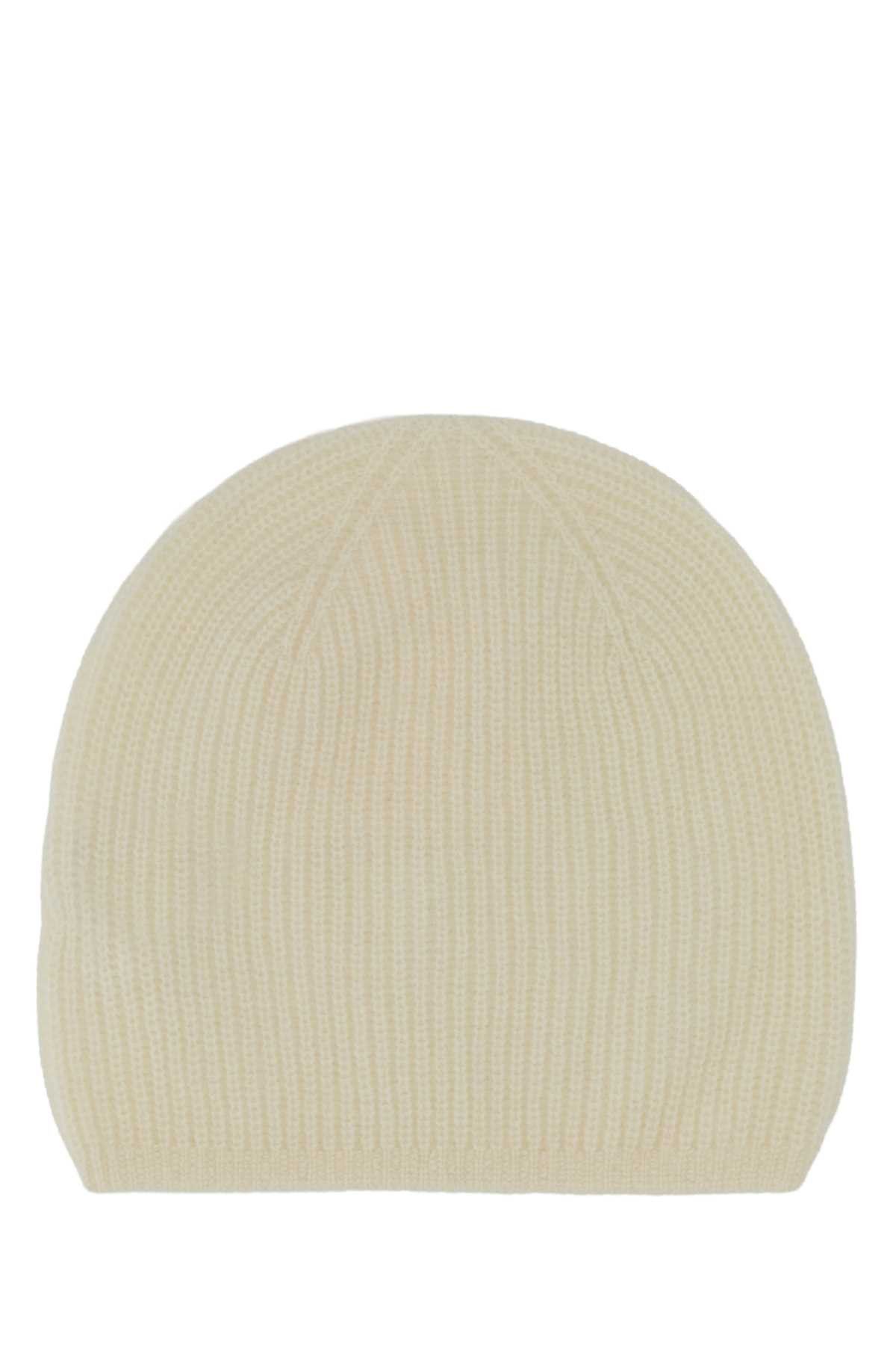 Loulou de Saison Ivory Cashmere Flyn Beanie Hat Size ONE SIZE - 1 Thumbnail