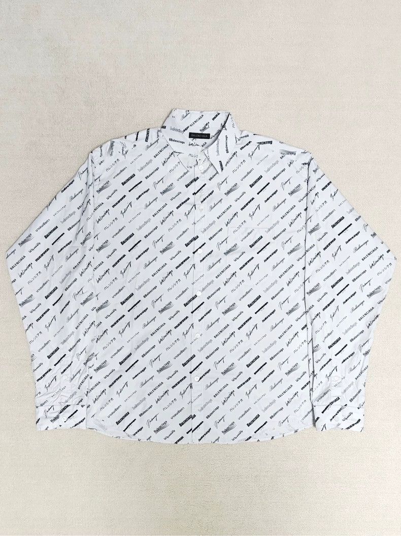 Balenciaga Balenciaga size 38 A shirt jacket full of bullet screen Size US M / EU 48-50 / 2 - 1 Thumbnail