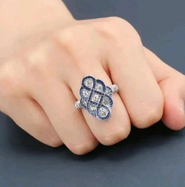 Other 1pc Luxury Women's Cubic Zirconia Ornate Ring Size 8 Size ONE SIZE - 3 Thumbnail
