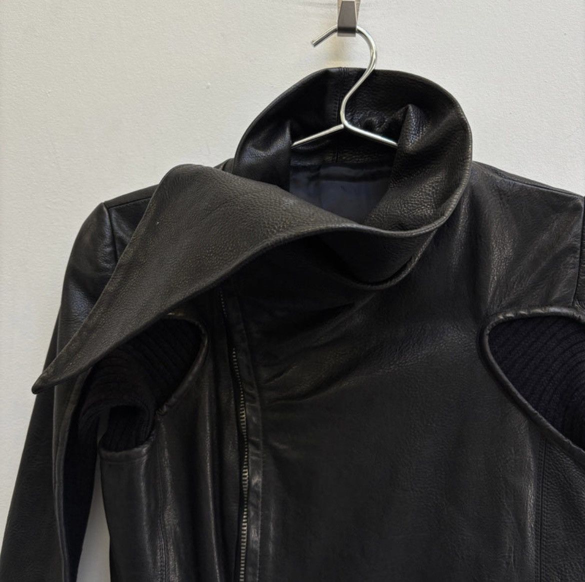 Rick Owens Rick Owens FW10 Rick Owens ‘GLEAM’ Long Leather Wool Jacket Size M / US 6-8 / IT 42-44 - 5 Thumbnail