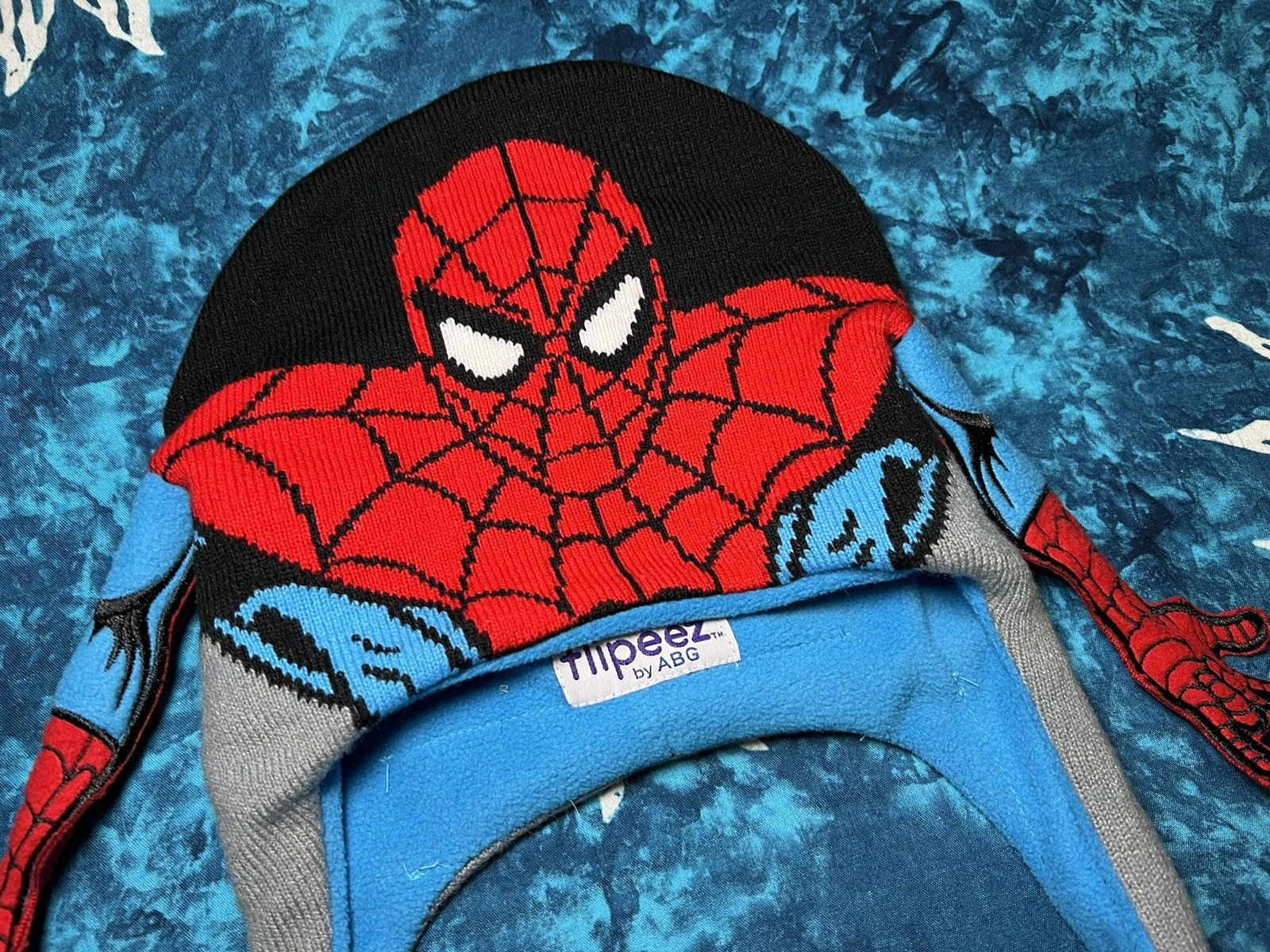 Marvel Comics SPIDER-MAN BIG LOGO MARVEL BEANIE HATS Y2K DRILL 90s Size ONE SIZE - 7 Thumbnail