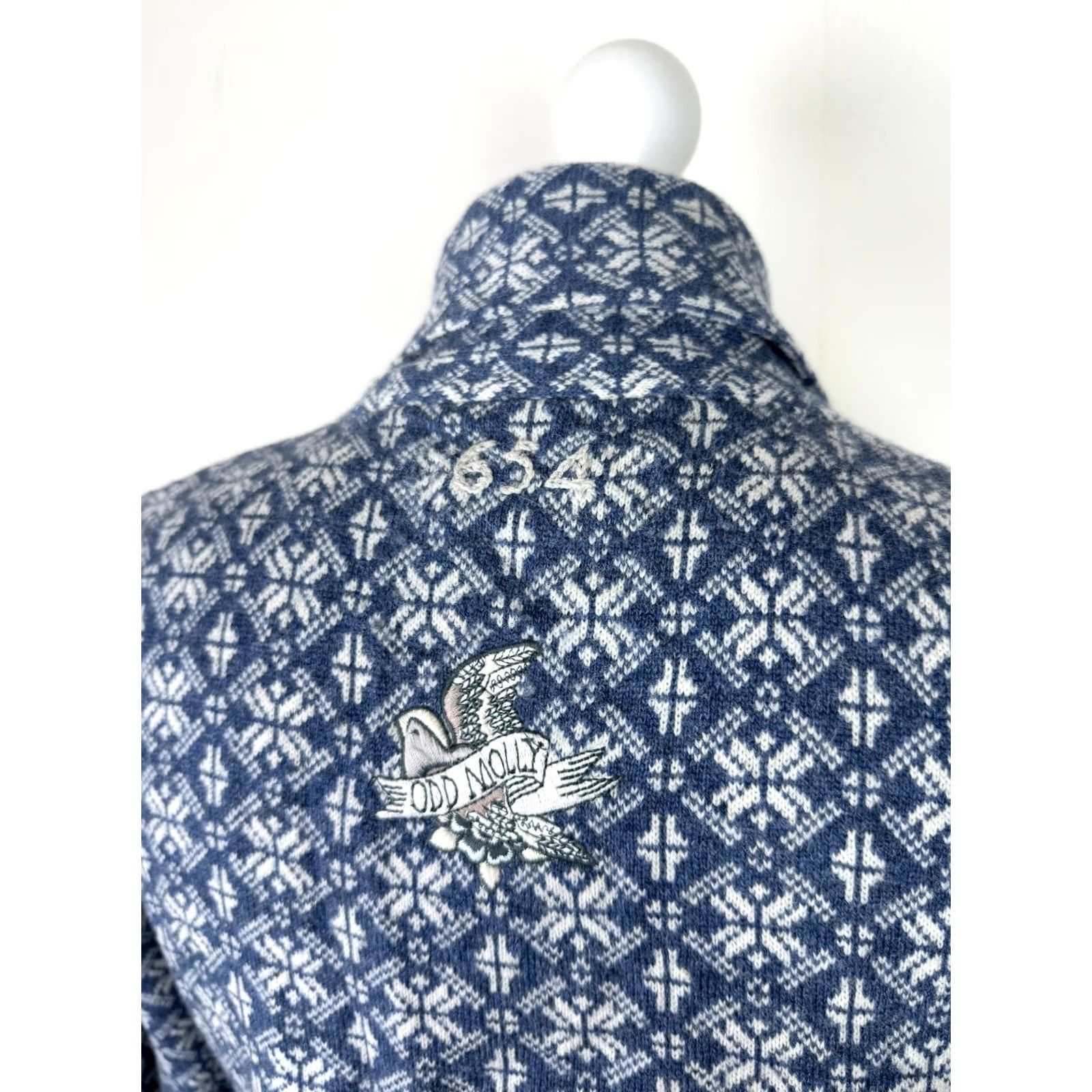Vintage Odd Molly Jumper Cardigan Size 1 S womens blue wool 654 Size XS / US 0-2 / IT 36-38 - 3 Thumbnail
