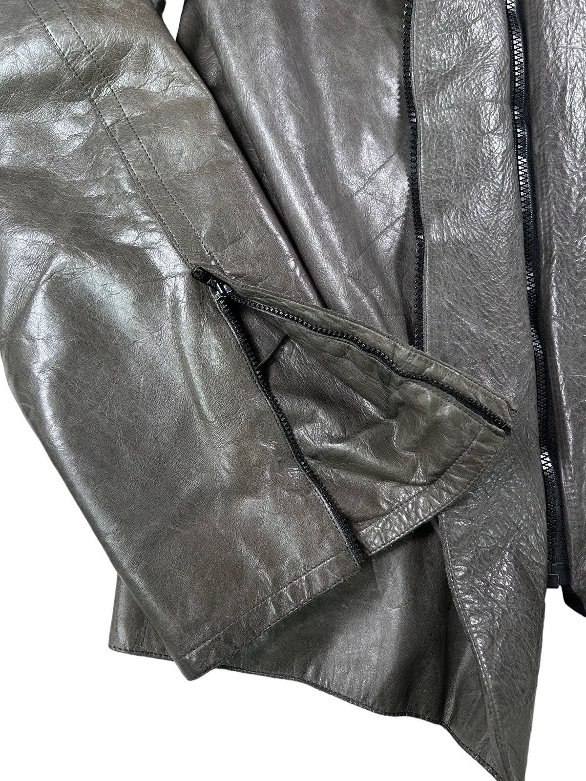 Costume National CoSTUME NATIONAL 2-Way Polished Lamb Leather Blouson (L) Size US L / EU 52-54 / 3 - 7 Thumbnail