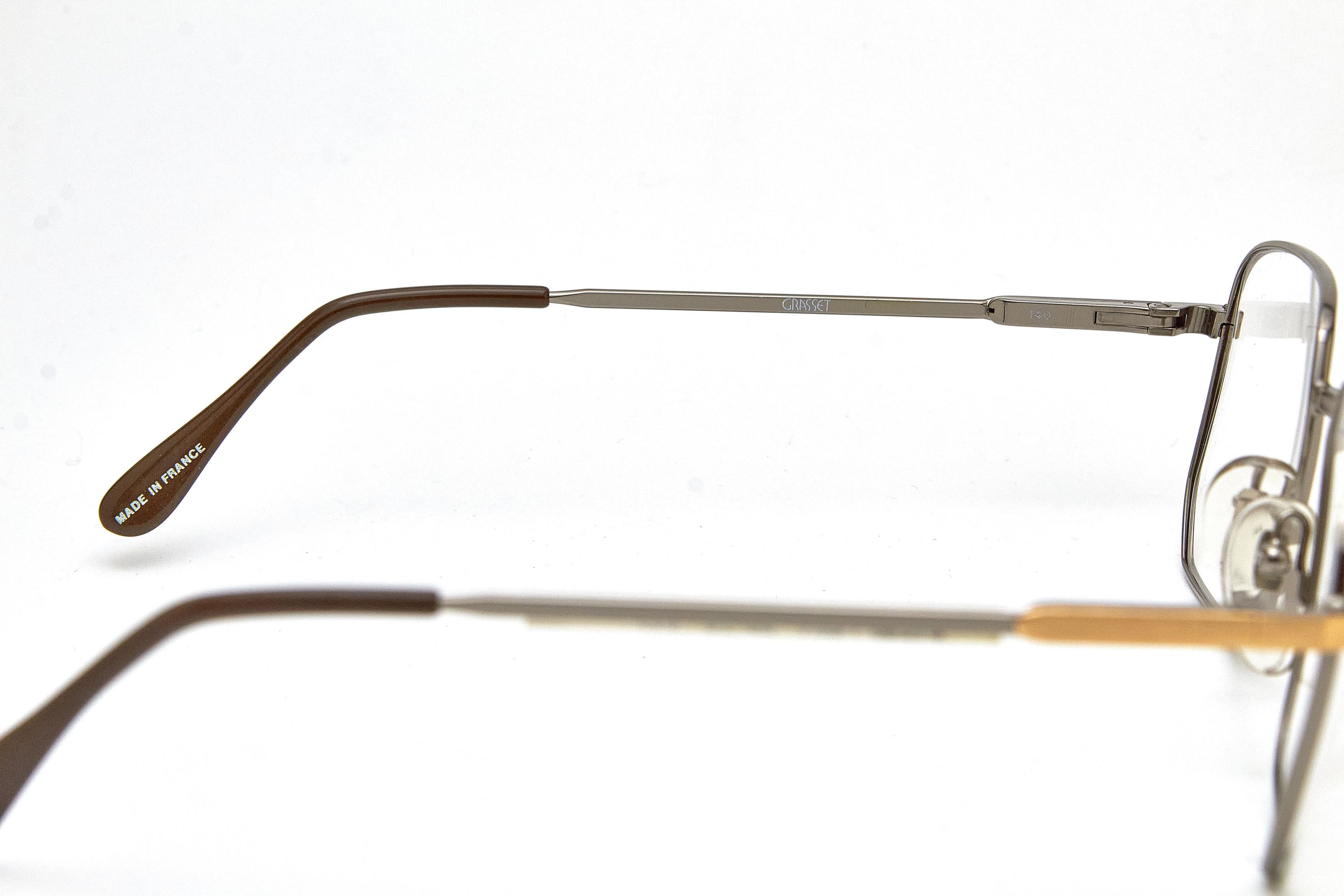 Vintage Old Money GRASSET Gold&Silver Rectangular Quiet Lux Specs Size ONE SIZE - 6 Thumbnail