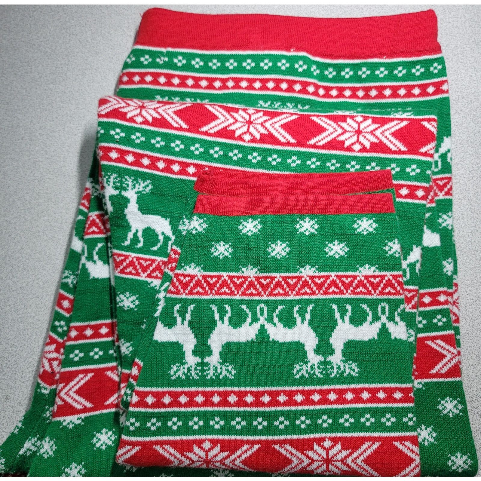 Other United State Sweater Green Red Reindeer Christmas Legging 1X Size 38" / US 16 / IT 52 - 4 Thumbnail