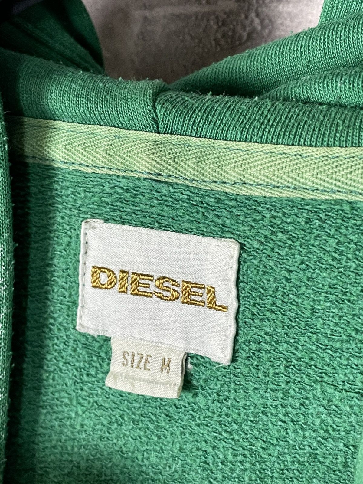 Diesel × Vintage Diesel monogram green Y2K zip hoodie Size US M / EU 48-50 / 2 - 7 Thumbnail