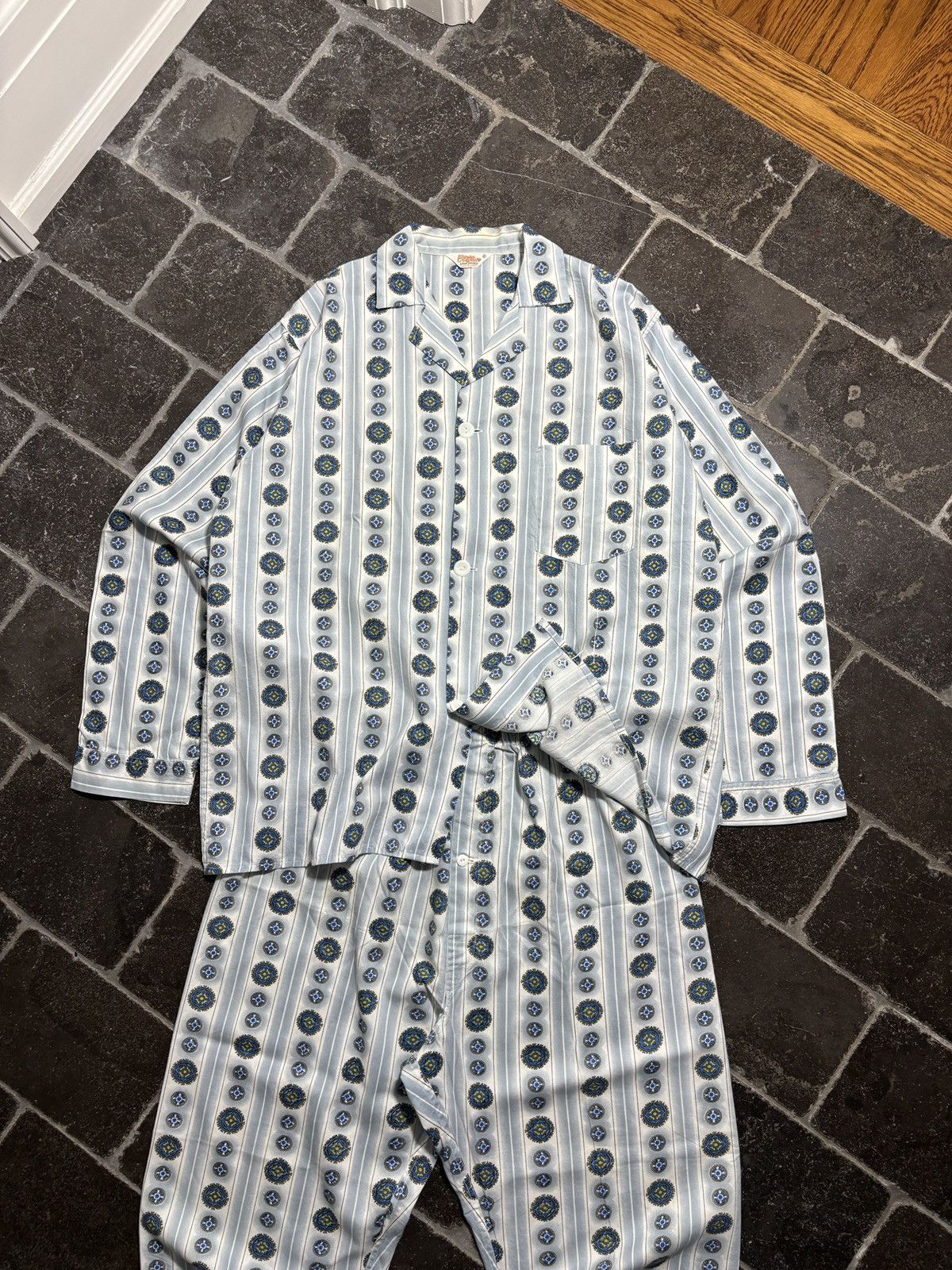 Vintage True Vintage Pajama Set 1960s Two Piece Matching Suit Sleep Size US 34 / EU 50 - 11 Thumbnail