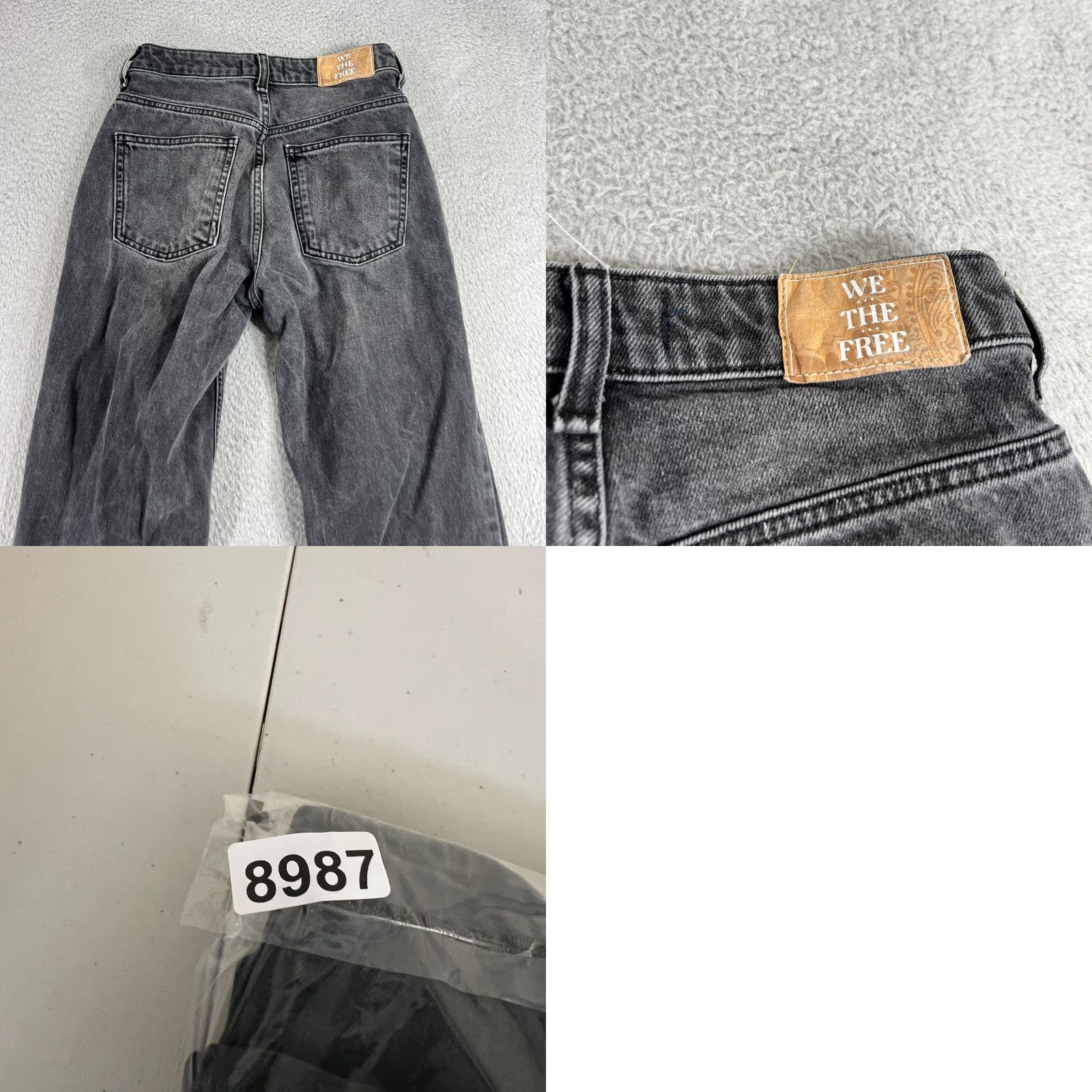 Free People Free People Jeans The Pacifica High Rise Slim Straight Leg 25 Black Size 42" / US 20 - 9 Thumbnail