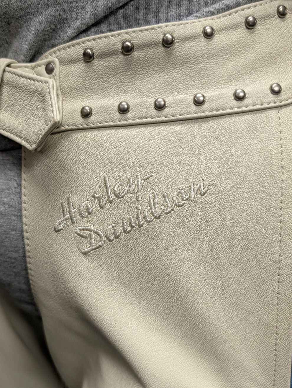 Harley Davidson Embroidered Leather Harley Davidson Chaps with Rivets Size L / US 10 / IT 46 - 3 Thumbnail